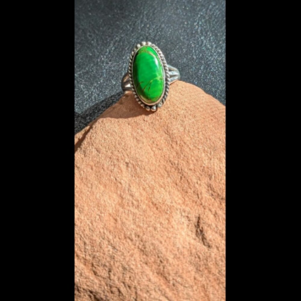 Estate Turquoise/ Sterling Ring sz 9 3/4 Clearance!
